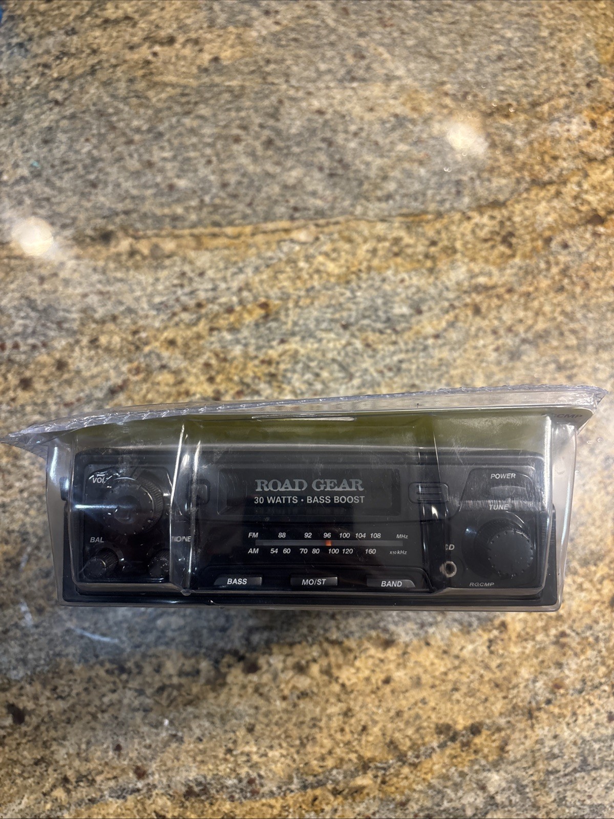 Road Gear RGCMP Car Stereo Receiver 30W AM/FM Cassette Bass Boost Black Vintage