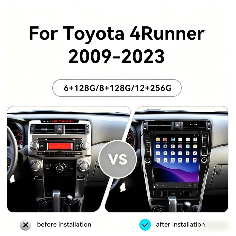 16.2″Car GPS Player For Toyota 4runner 2009-2023 Stereo Radio Navi Audio 12+256G