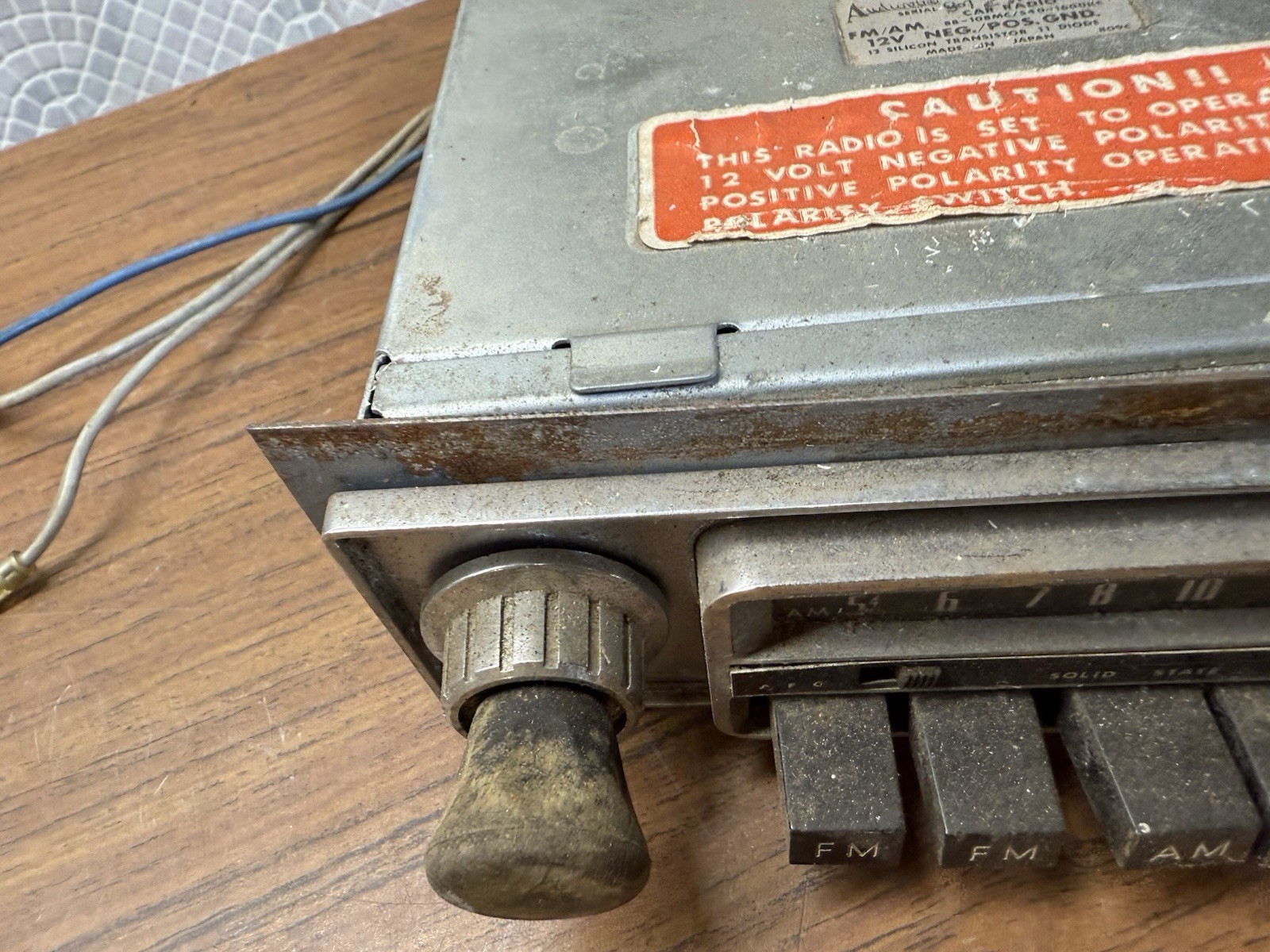 Audiovox C-520 AM/FM 12v 12 Volt Radio #1 Untested