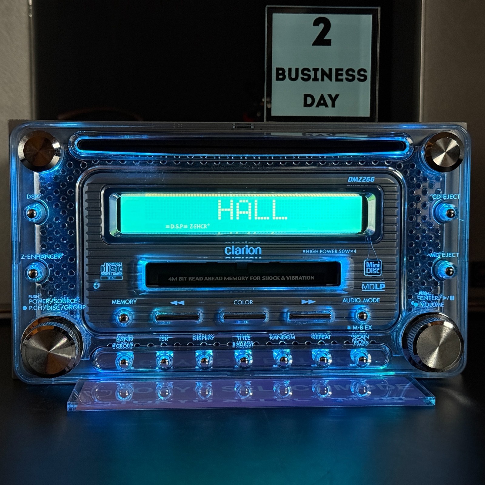 Clarion DMZ266 2DIN Car Audio CD MD Player JDM DSP 12-Color Illumination Stock