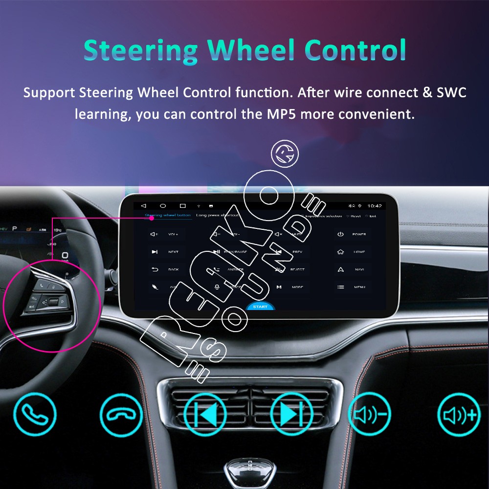 Double 2 DIN 9″ Android 11 Touch Screen Car Stereo Radio GPS Navi Bluetooth WIFI