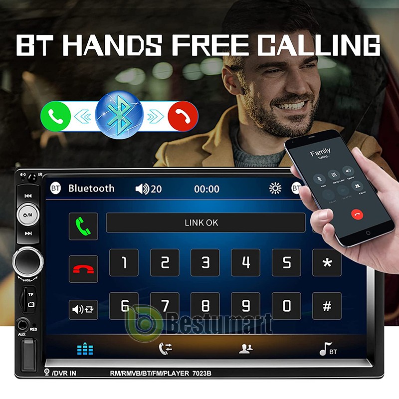 7″ Double 2 Din Bluetooth Car Stereo In-dash Radio Aux MP5 Player USB/SD/AUX/FM