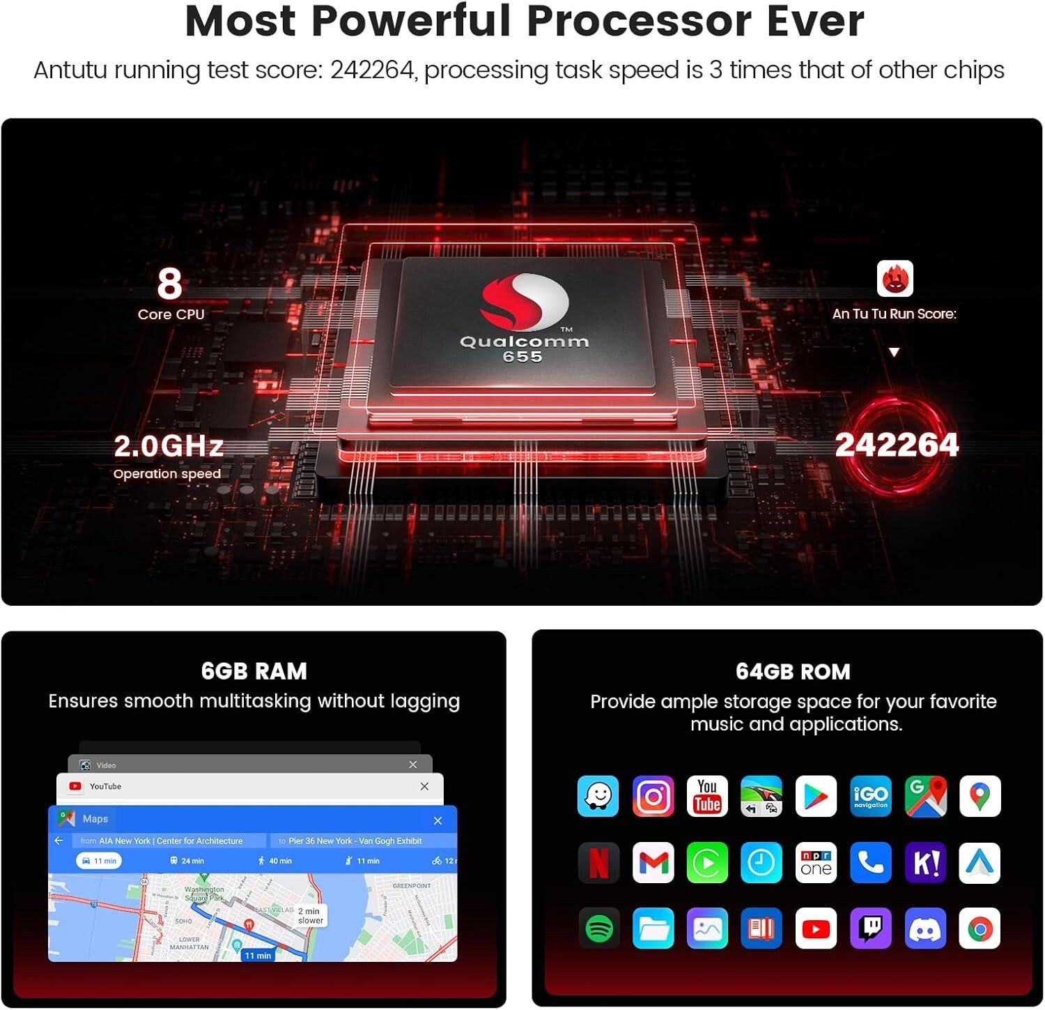 Dasaita Android 2K Radio for Toyota FJ Cruiser 07-2018 QLED 8 Core 6+64G BT WIFI
