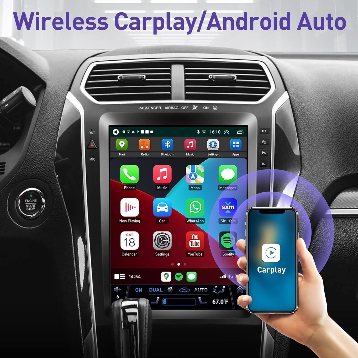 NEW 12.1″ HD Android Car Radio GPS Navigation 2+32GB For Ford Explorer 2011-2019
