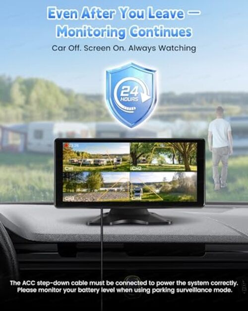 RV Camera System with Carplay & Android Auto, 10.36″ Touch Screen 10.36in