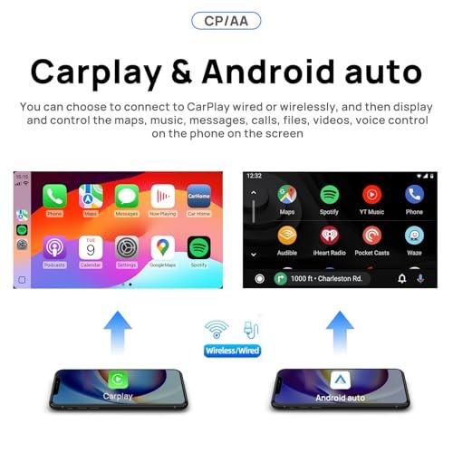 Double Din Car Stereo, 7″ QLED Touchscreen 1280×720, 2GB RAM 64GB ROM,