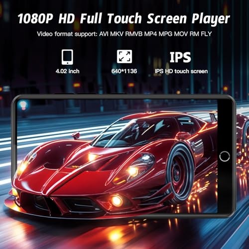 160GB Android 13 MP3 Player with Bluetooth and WiFi – 4.02″ IPS HD Touch Screen
