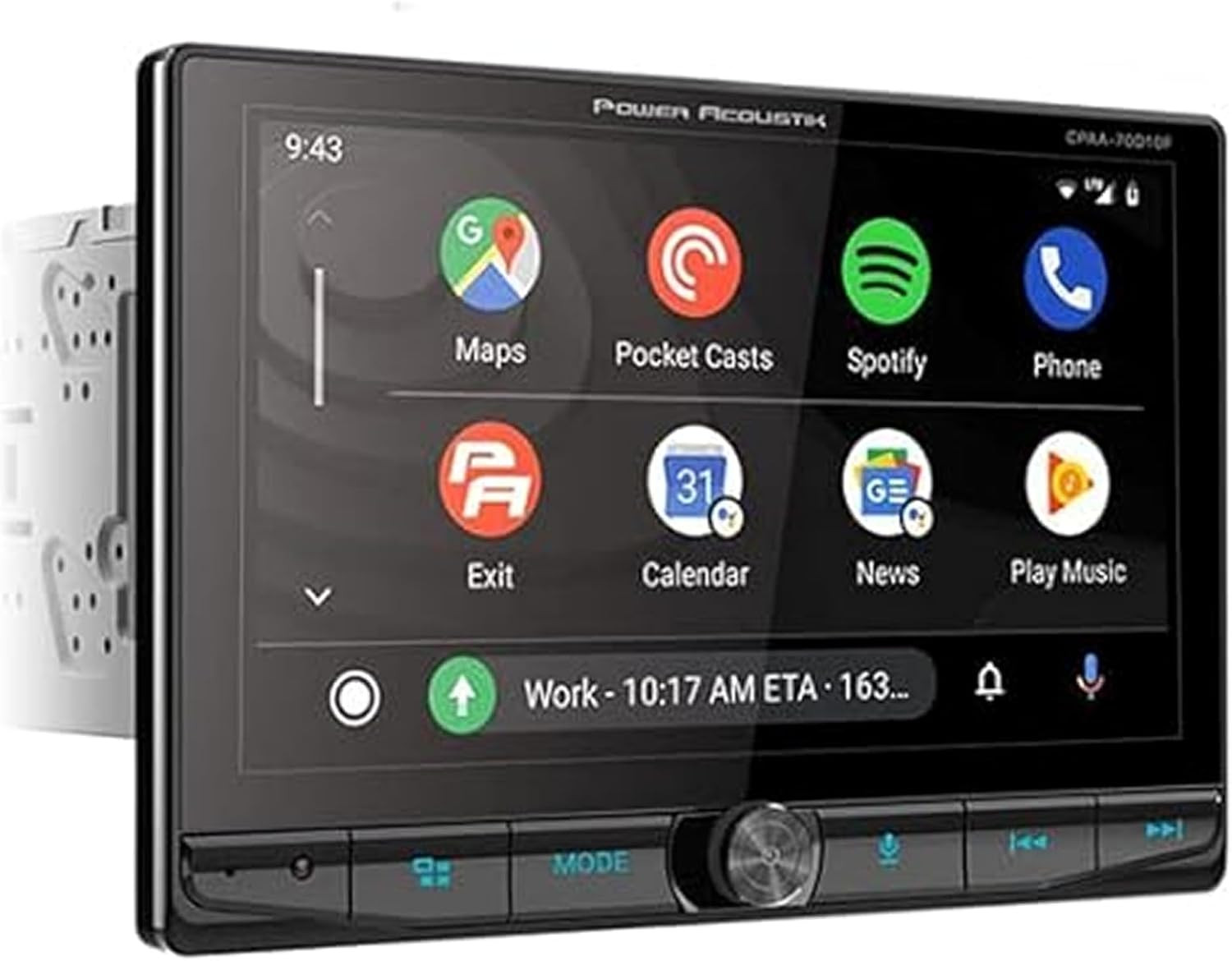 10.6″ Double DIN Car Stereo – Apple Carplay & Android Auto, Bluetooth, DVD Playe