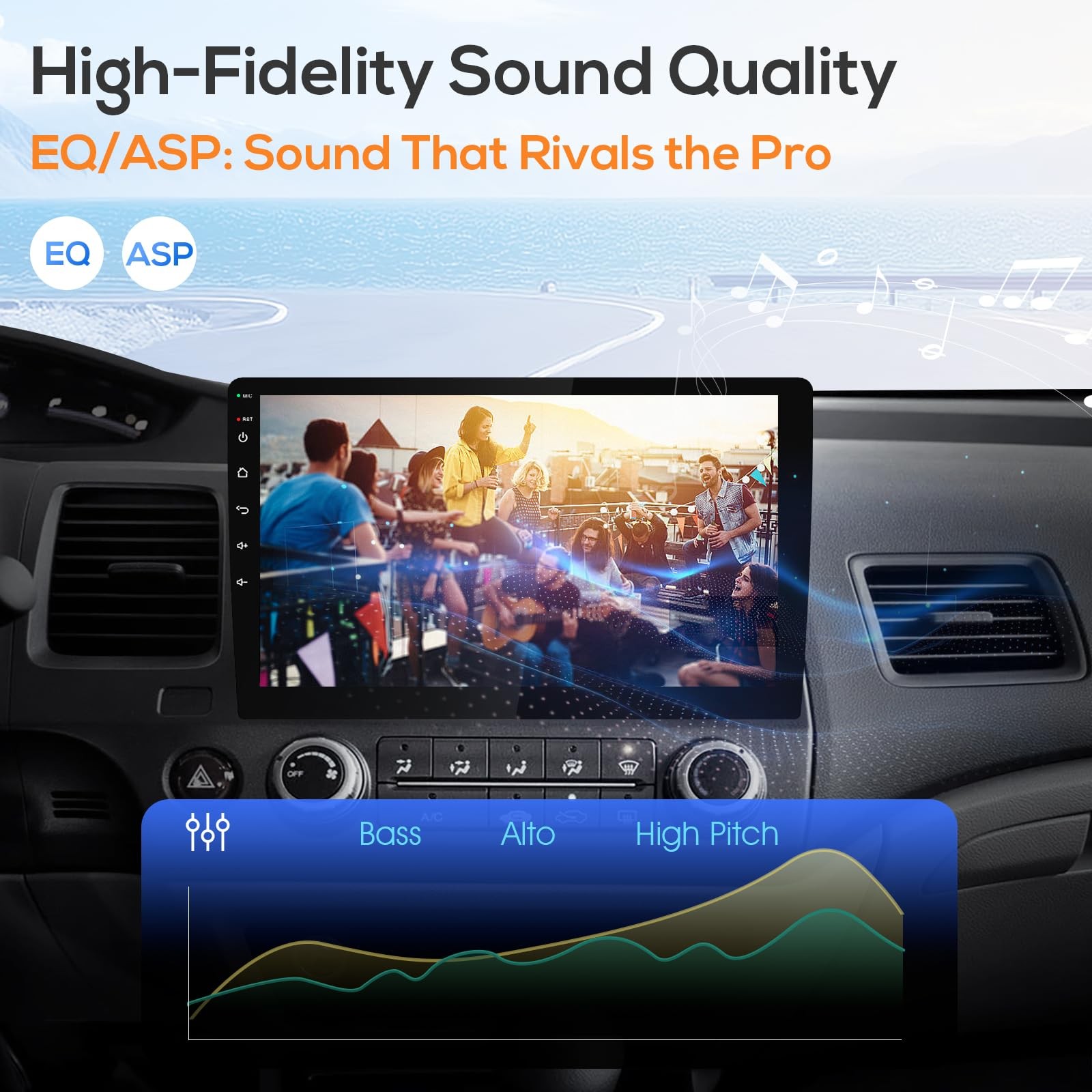 Haudio 10.1″ Double Din Car Stereo, Touchscreen Radio 10.1 inch, Black