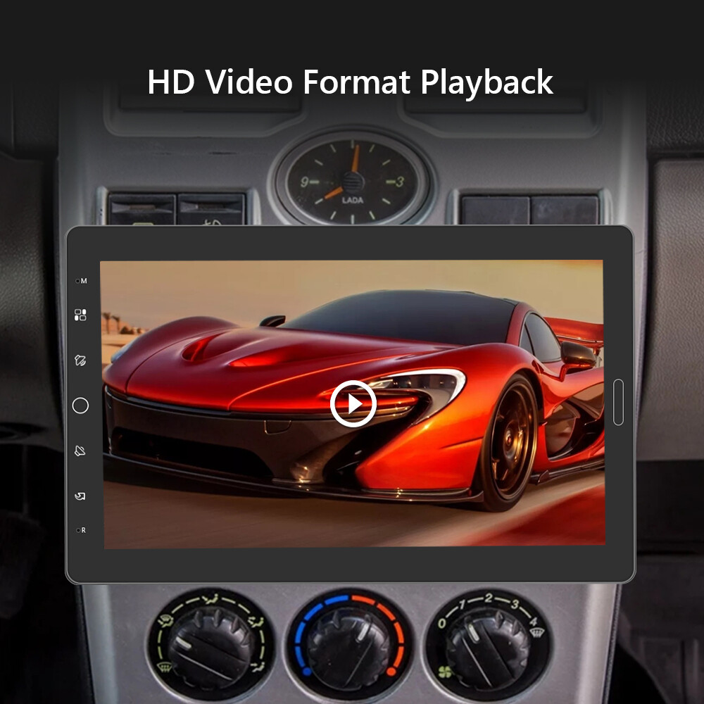 10.1″ Single 1 Din Apple/Android Carplay Rotatable Screen Car Stereo Radio + Cam