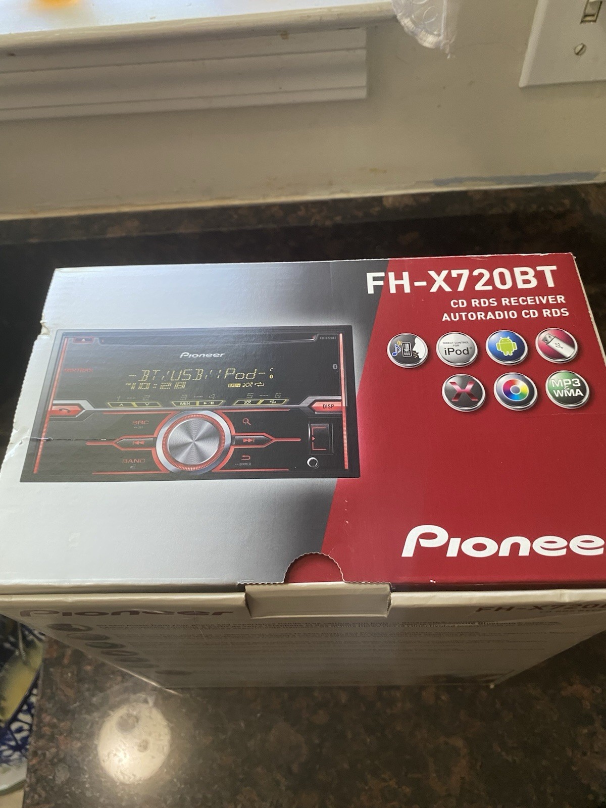 PIONEER FH-X720BT BluetoothCar Stereo Receiver USB AUXCD Remote NEW Open Box