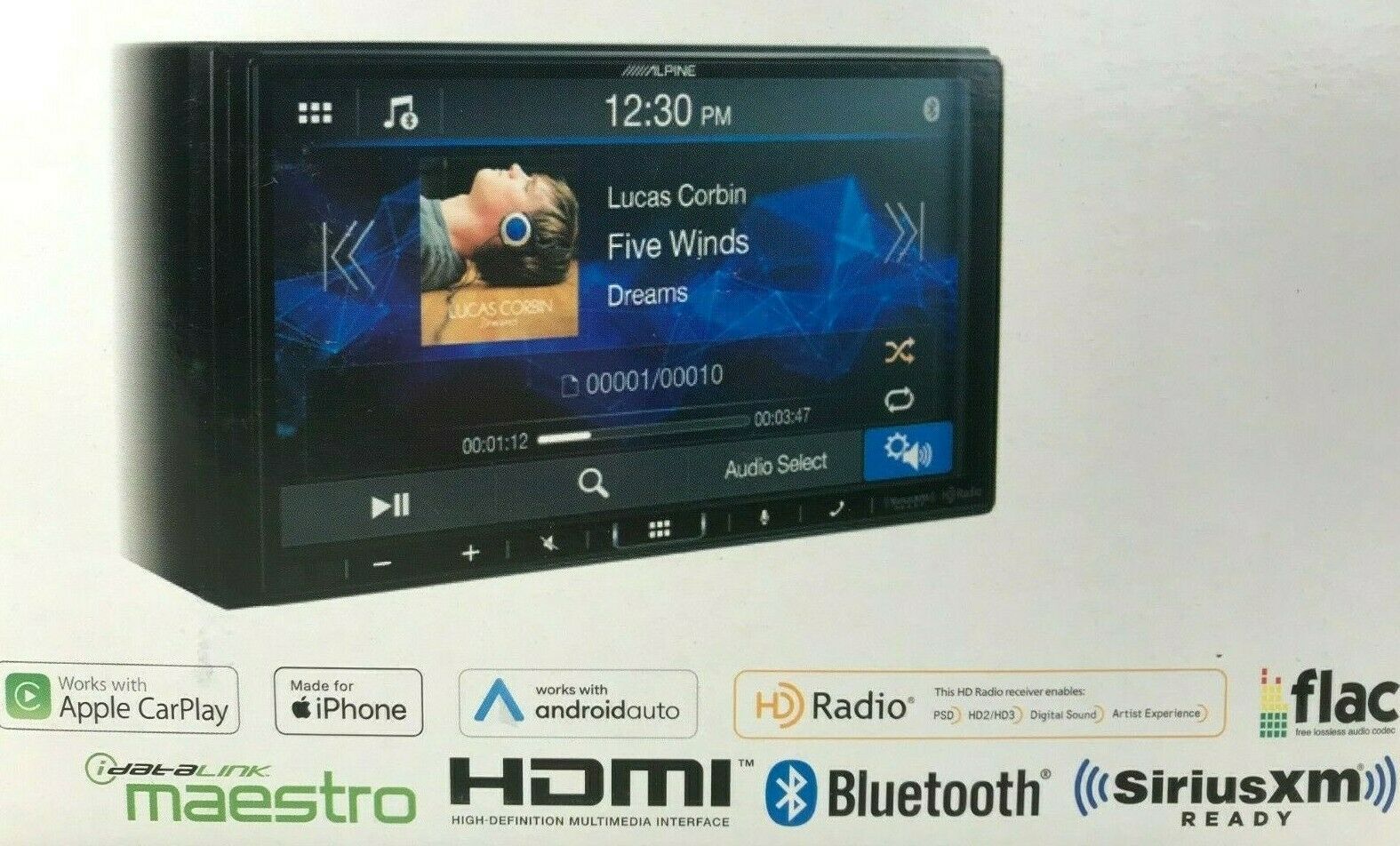 Alpine iLX-407 Bluetooth Multimedia Apple CarPlay Android Auto HD Radio HDMI 7″