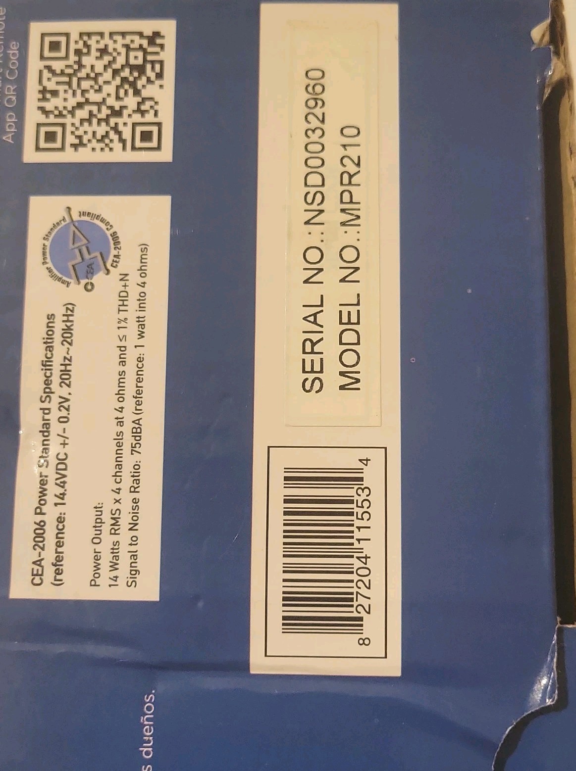 Jensen MPR2110 Digital Media Receiver 1 Din Mechless Am/Fm Bluetooth Mp3 LCD NEW