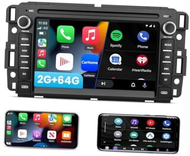 Car Radio Stereo for Chevy Silverado 2007-2014 Tahoe GMC Sierra 2GB+64GB