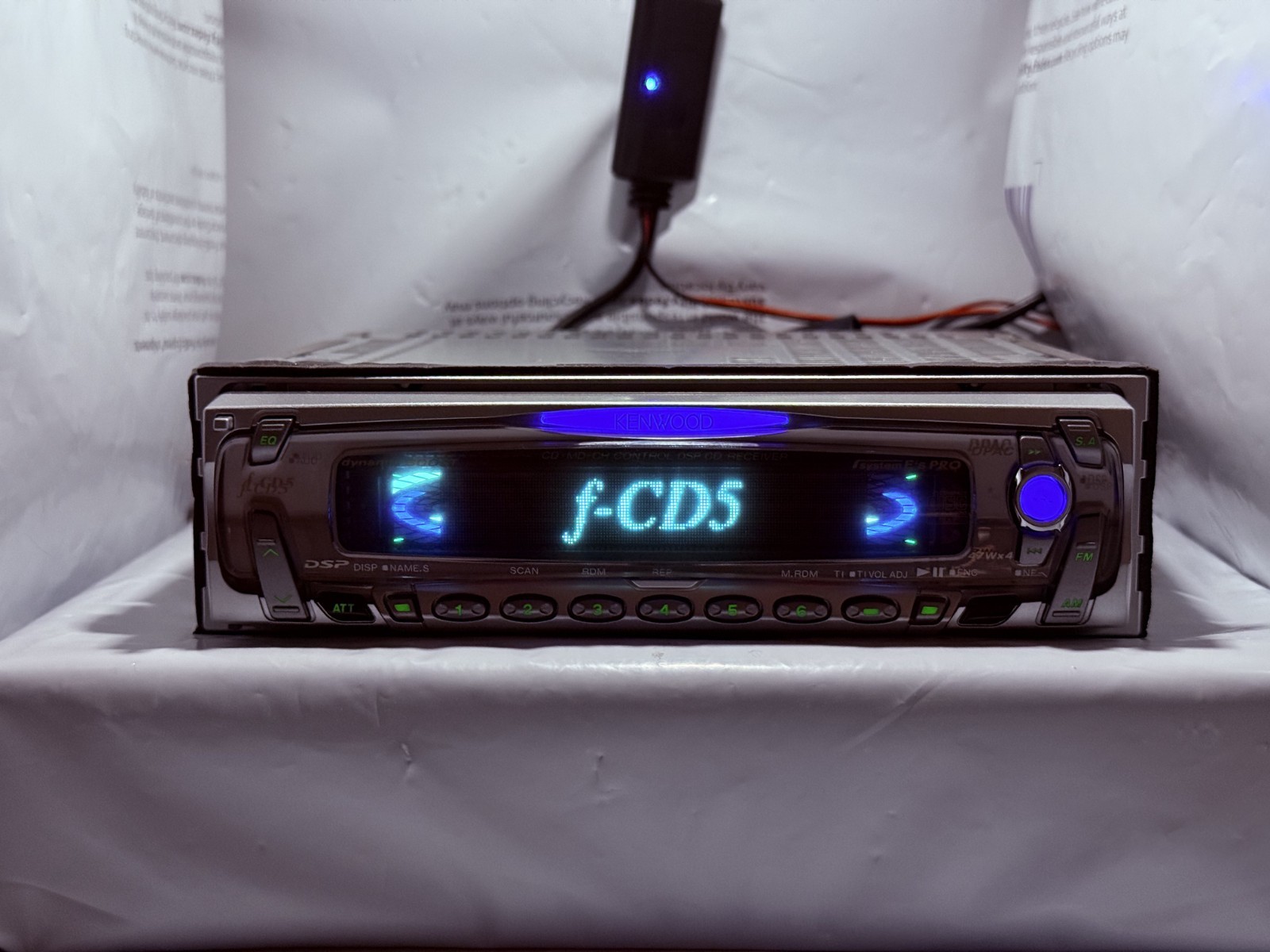 Kenwood f-CD5 JDM Car CD Player Receiver Japan w/ External Bluetooth Tested