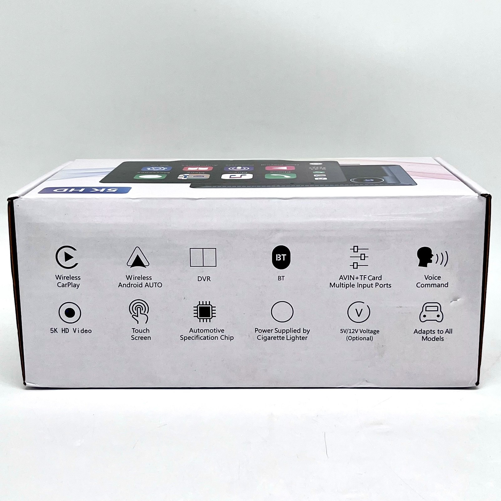 9” Portable Wireless Apple CarPlay & Android Auto Car Monitor 5K HD