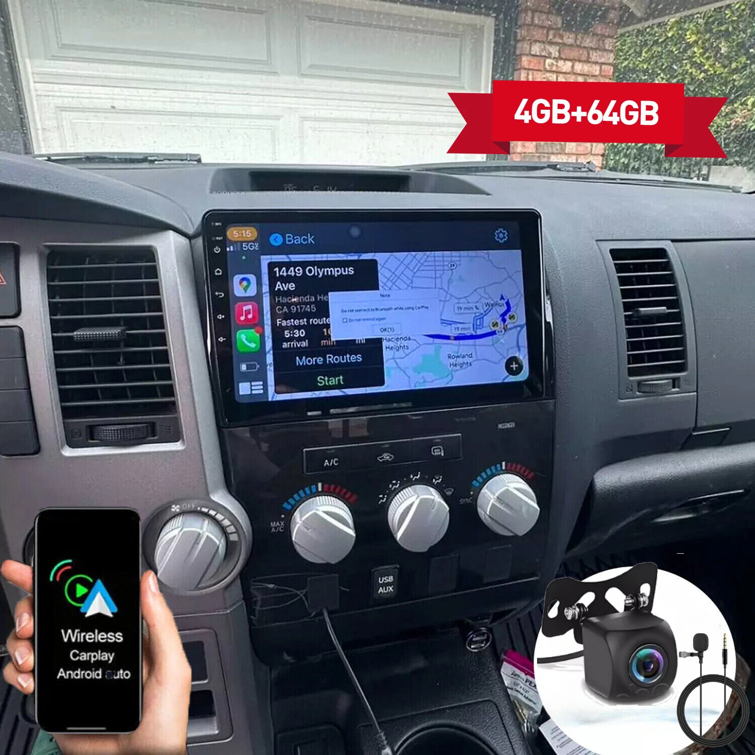 Apple Carplay For Toyota Tundra 2007-2013 Sequoia 2008-18 Car Stereo GPS Radio