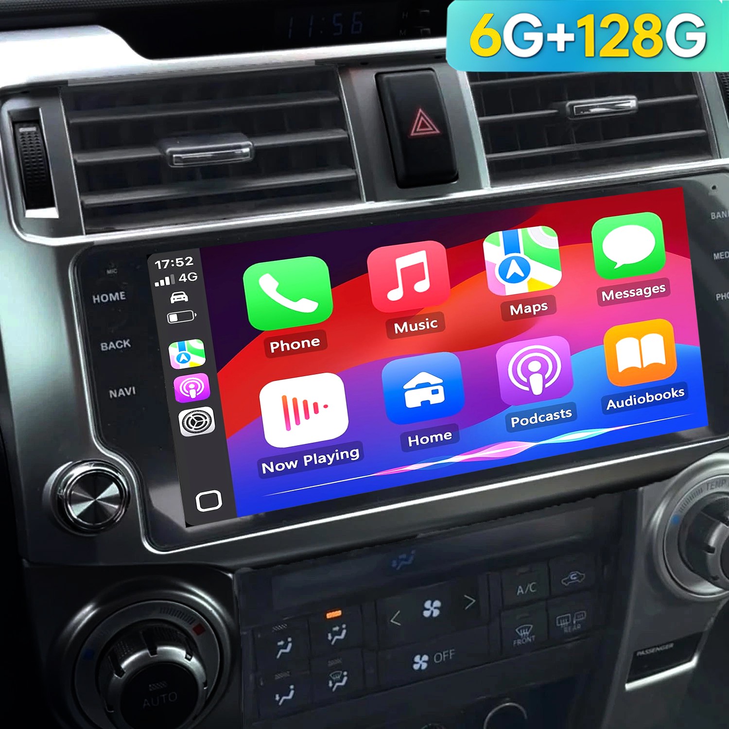 10.33″ For Toyota 4Runner 2010-2019 Apple CarPlay Car Radio Stereo GPS 6GB+128GB