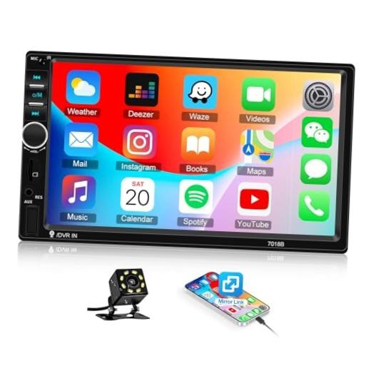 Car Radio Double Din Car Stereo 7″ LCD Touch Screen in-Dash Head Unit with