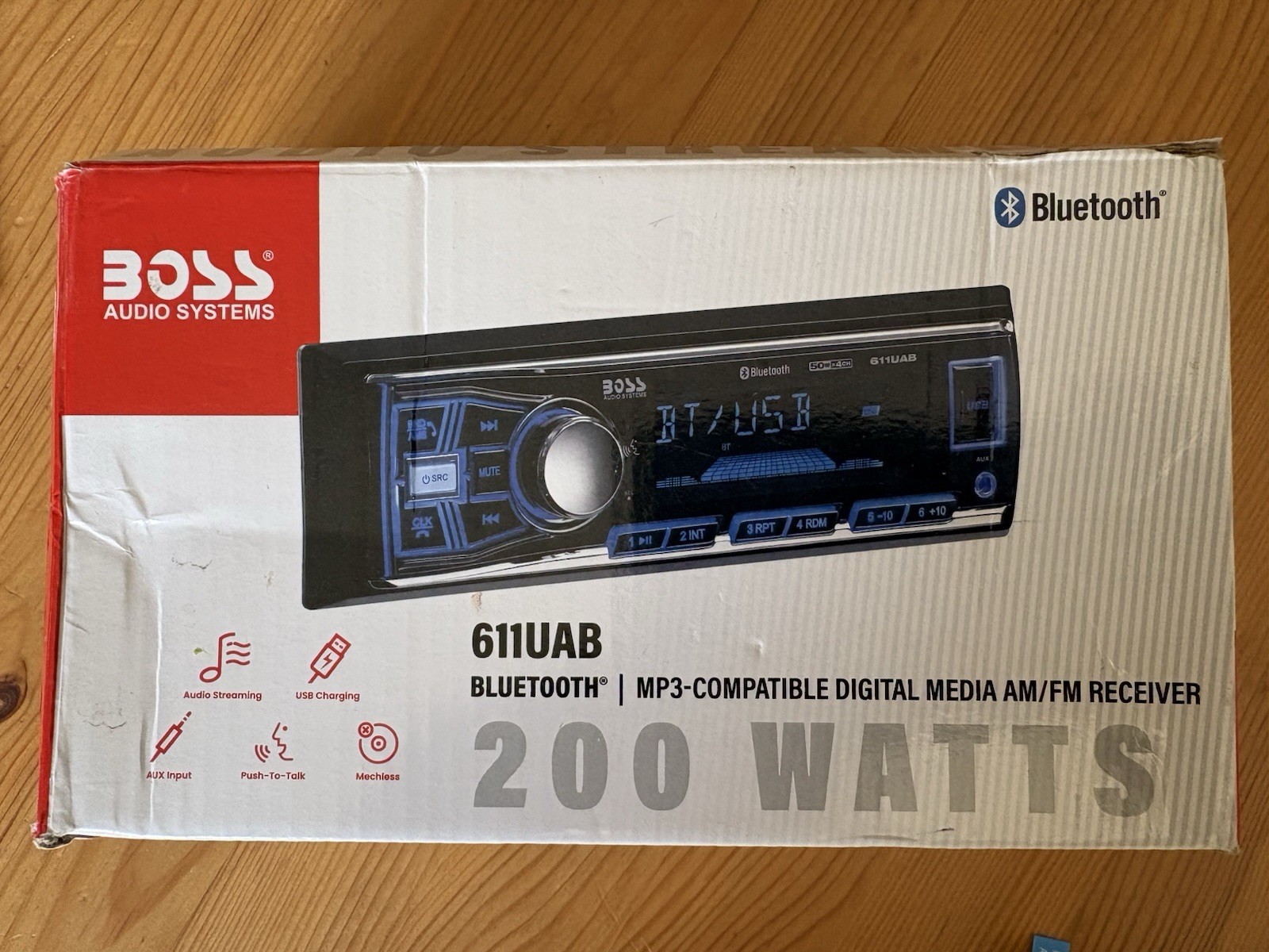 NEW BOSS Audio Systems 611UAB Car Stereo System – Single Din, Bluetooth Black