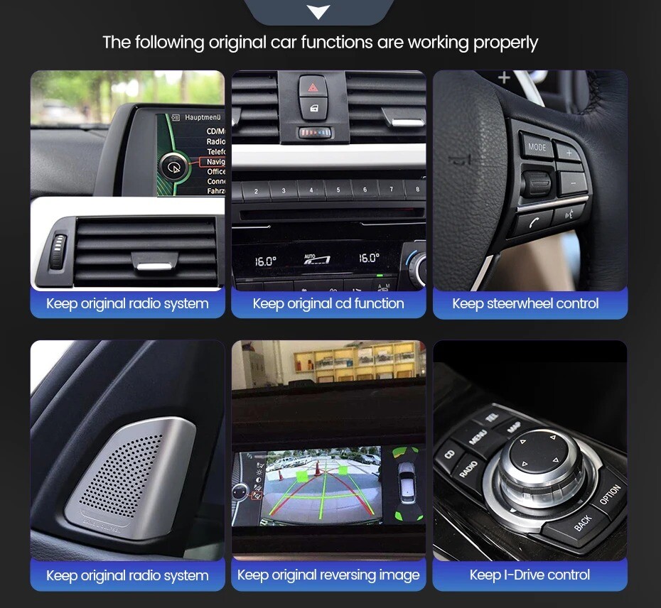 8.8inch For BMW 3/5 Series E60 E90 CIC Android 13 Car Stereo Radio GPS Carplay
