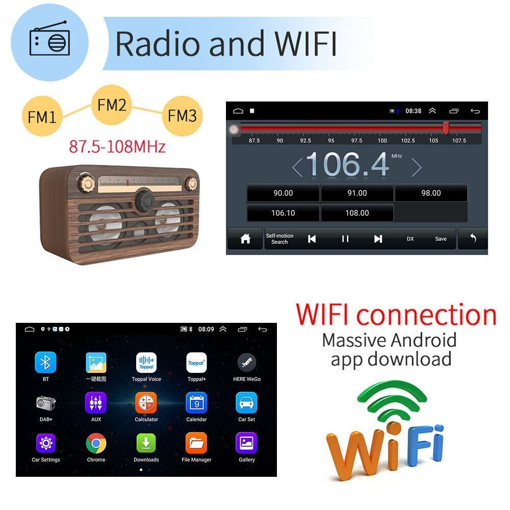For 2014-2018 Dodge Ram Carplay Radio GPS Navi IPS Touchscreen Bluetooth w/Cam