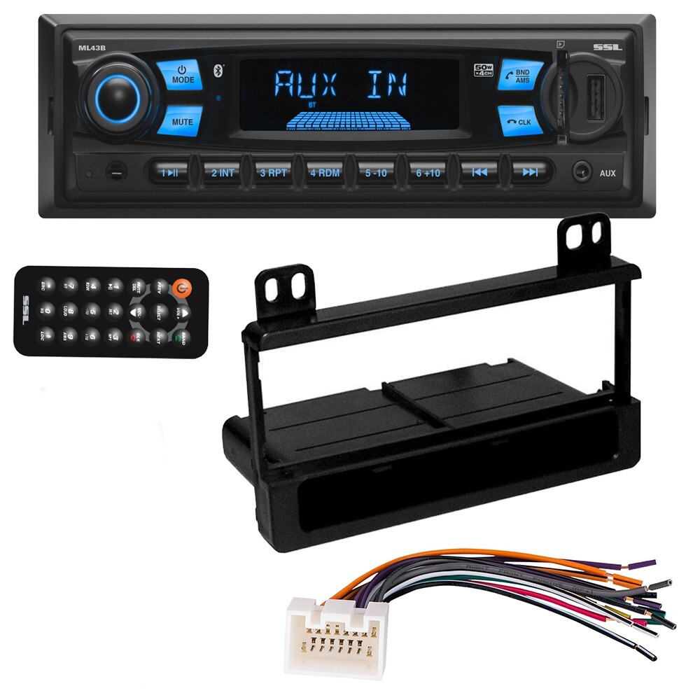 Car Stereo Bluetooth/MP3/USB AM/FM Radio Install kit for 2001-2004 Ford Mustang