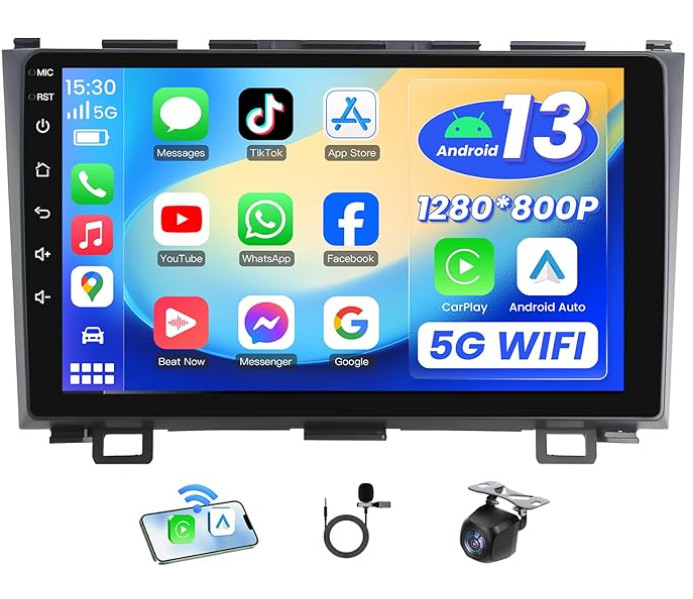 4 Core 32G Car Radio Stereo Honda CRV 2007-2011 Touch Screen Backup GPS 5G WiFi