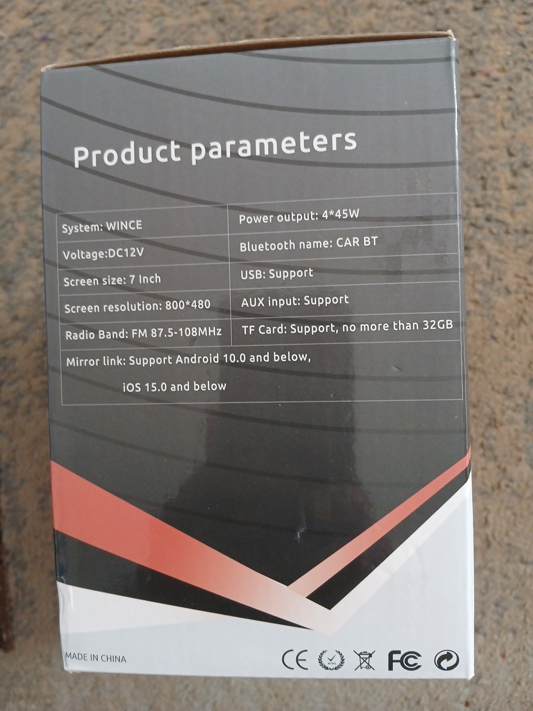 PODOFO CAR MP5 PLAYER