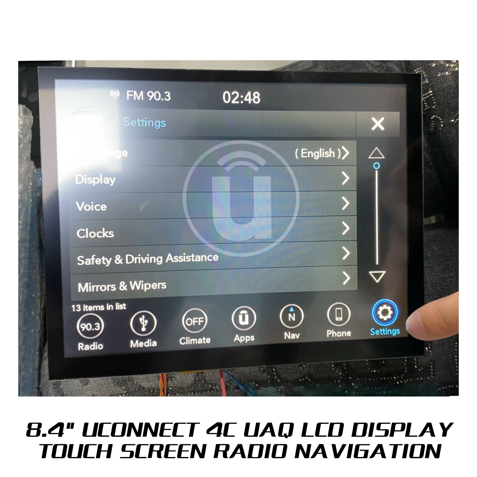 17-22 Replacement 8.4″ Uconnect 4C UAQ LCD Display Touch Screen Radio Navigation