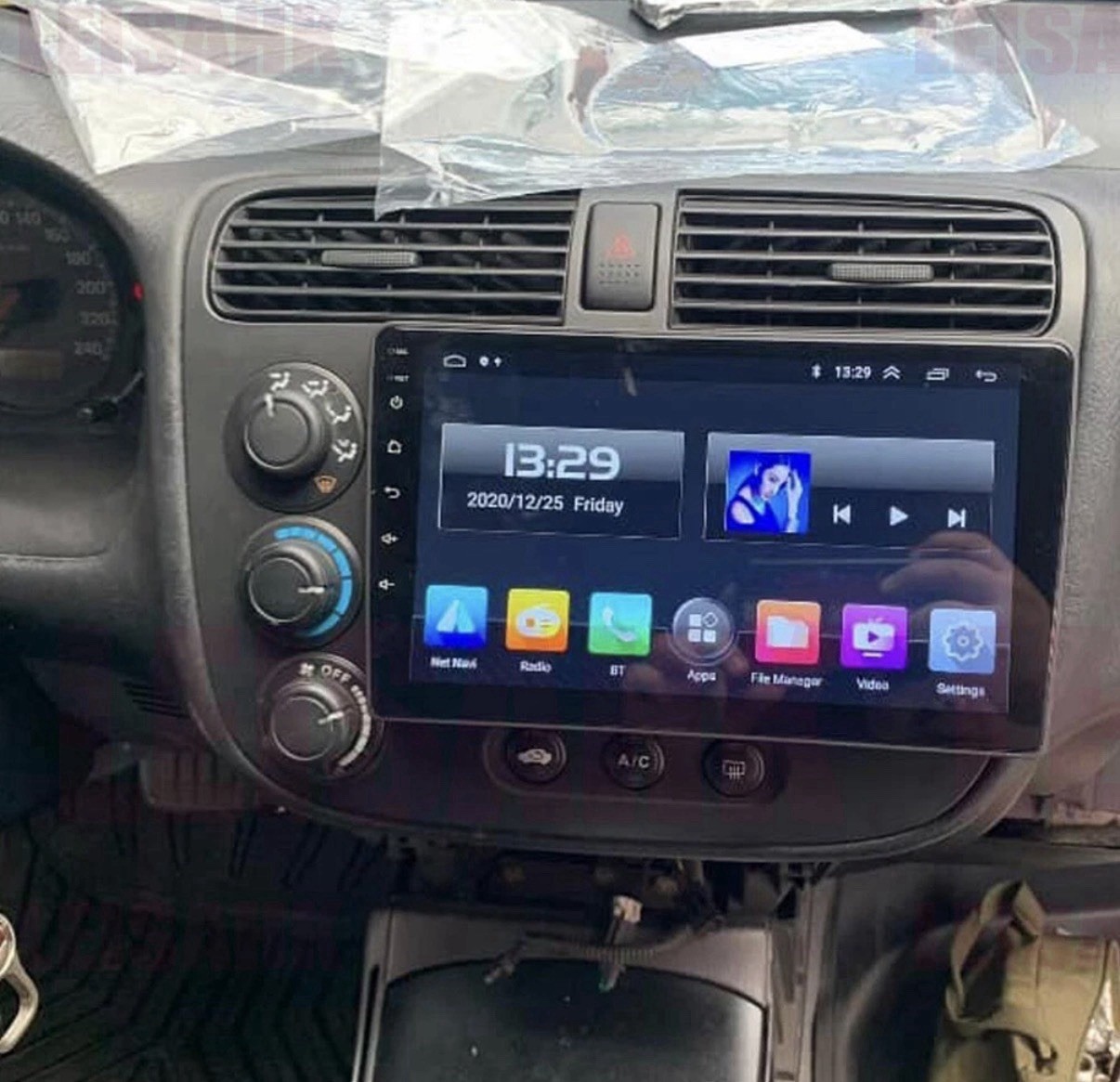 For Honda Civic 2001-2005 Android Car Stereo Apple Carplay Radio GPS FM 9″