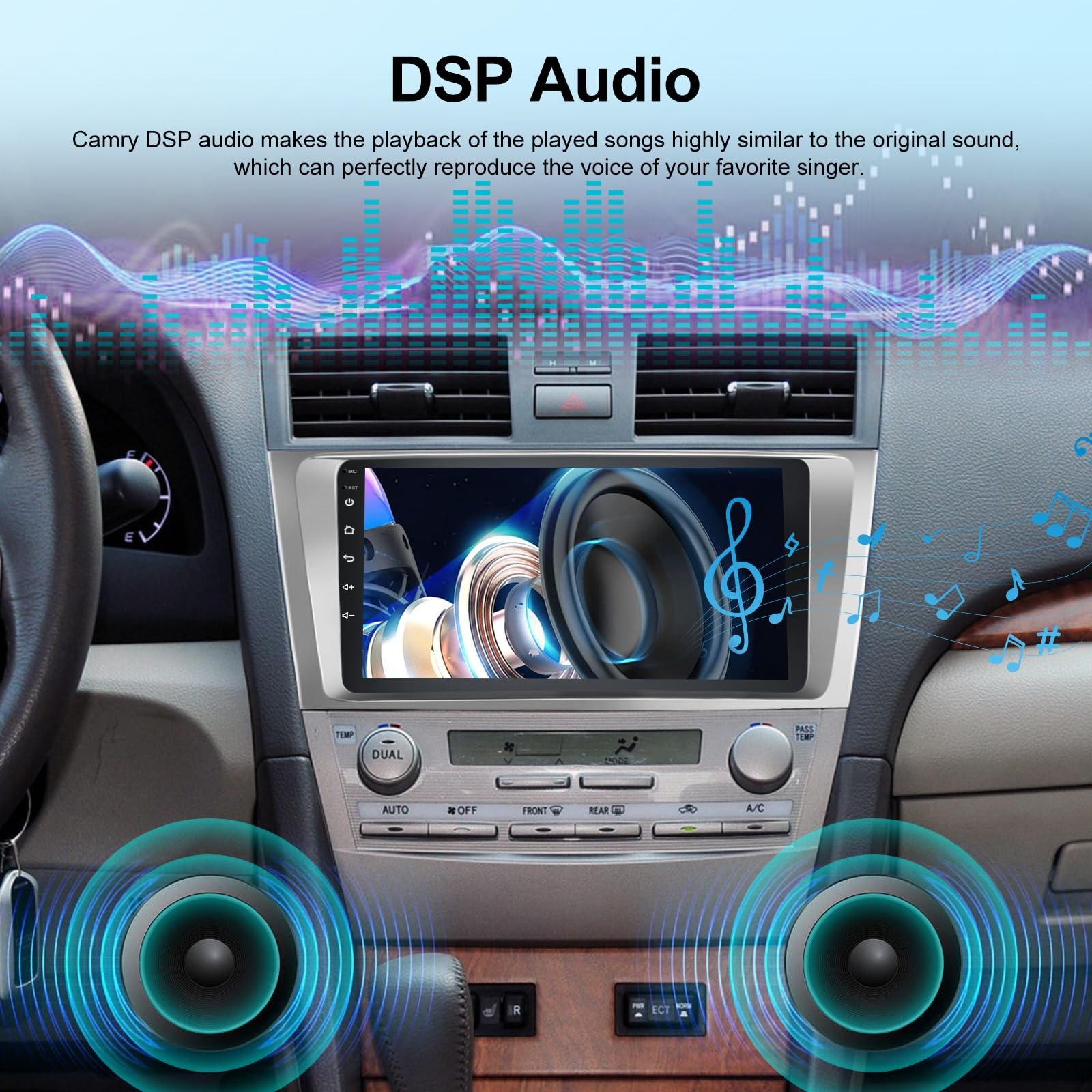 Nhopeew Upgrade Android For Toyota – 9 Inch Hd Touchscreen Dsp –