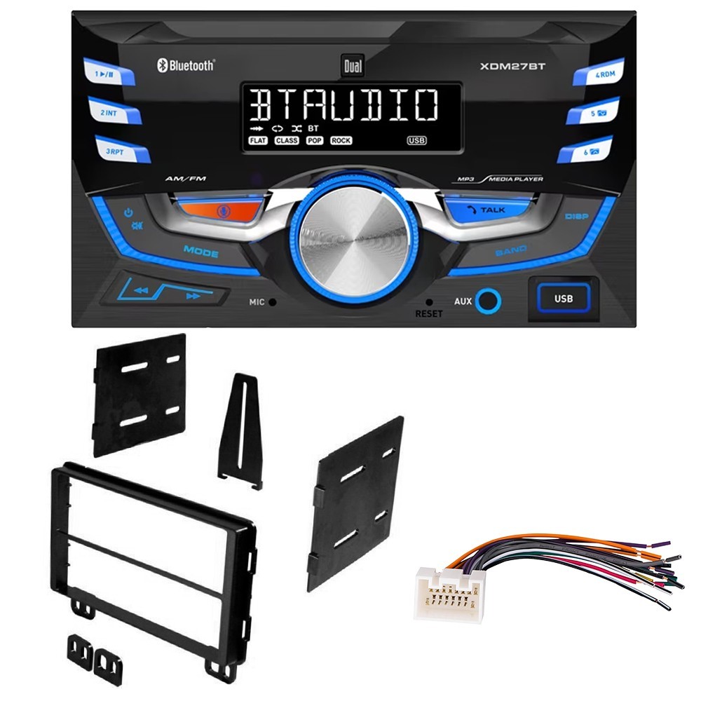 Dual XDM27BT AM/FM Radio MP3 Player Car Stereo kit for 2001-2004 Ford Mustang