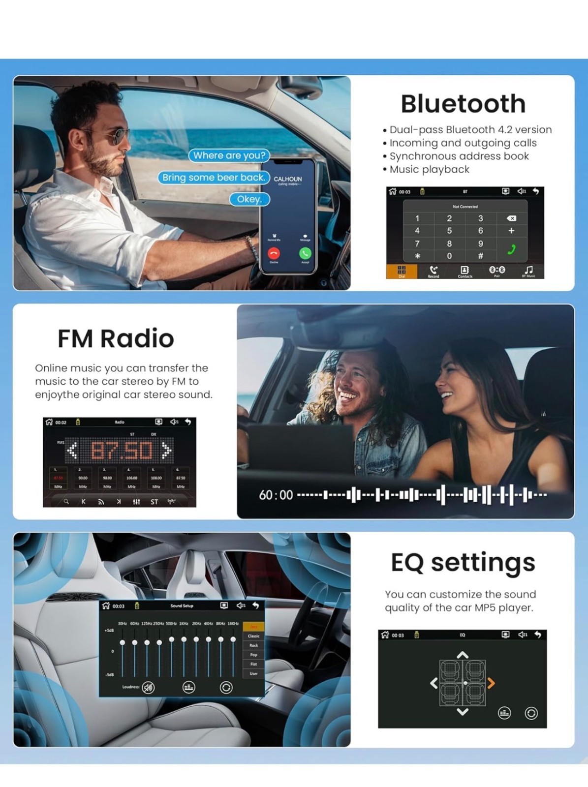 Rimoody 9 Inch Single Din Car Stereo with Wireless Carplaycarplay screen for car
