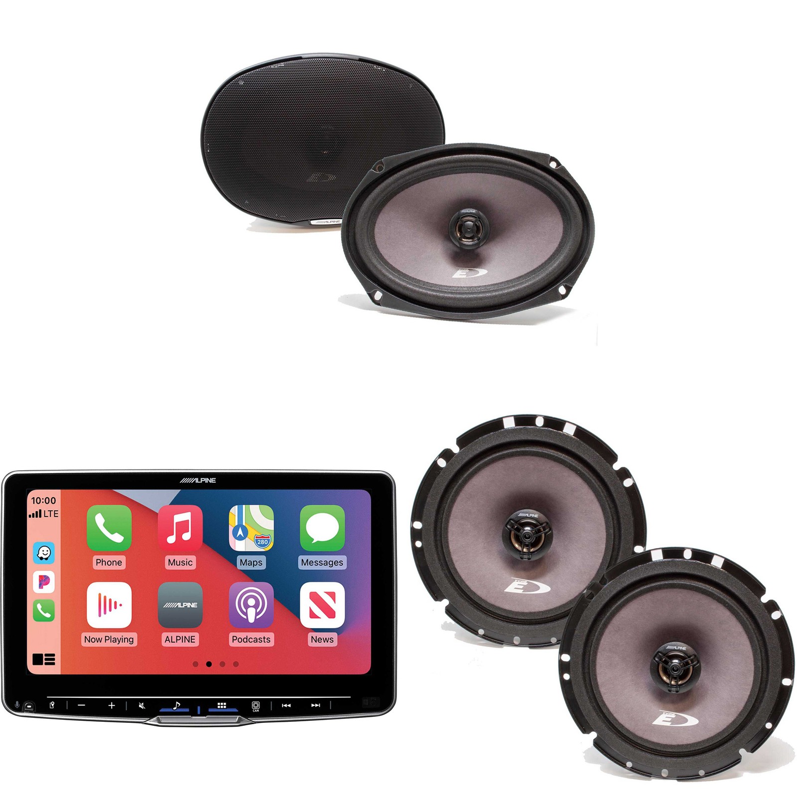 Alpine ILX-F509 9″ Touchscreen Receiver & 6.5″ and 6×9 Coax Speakers