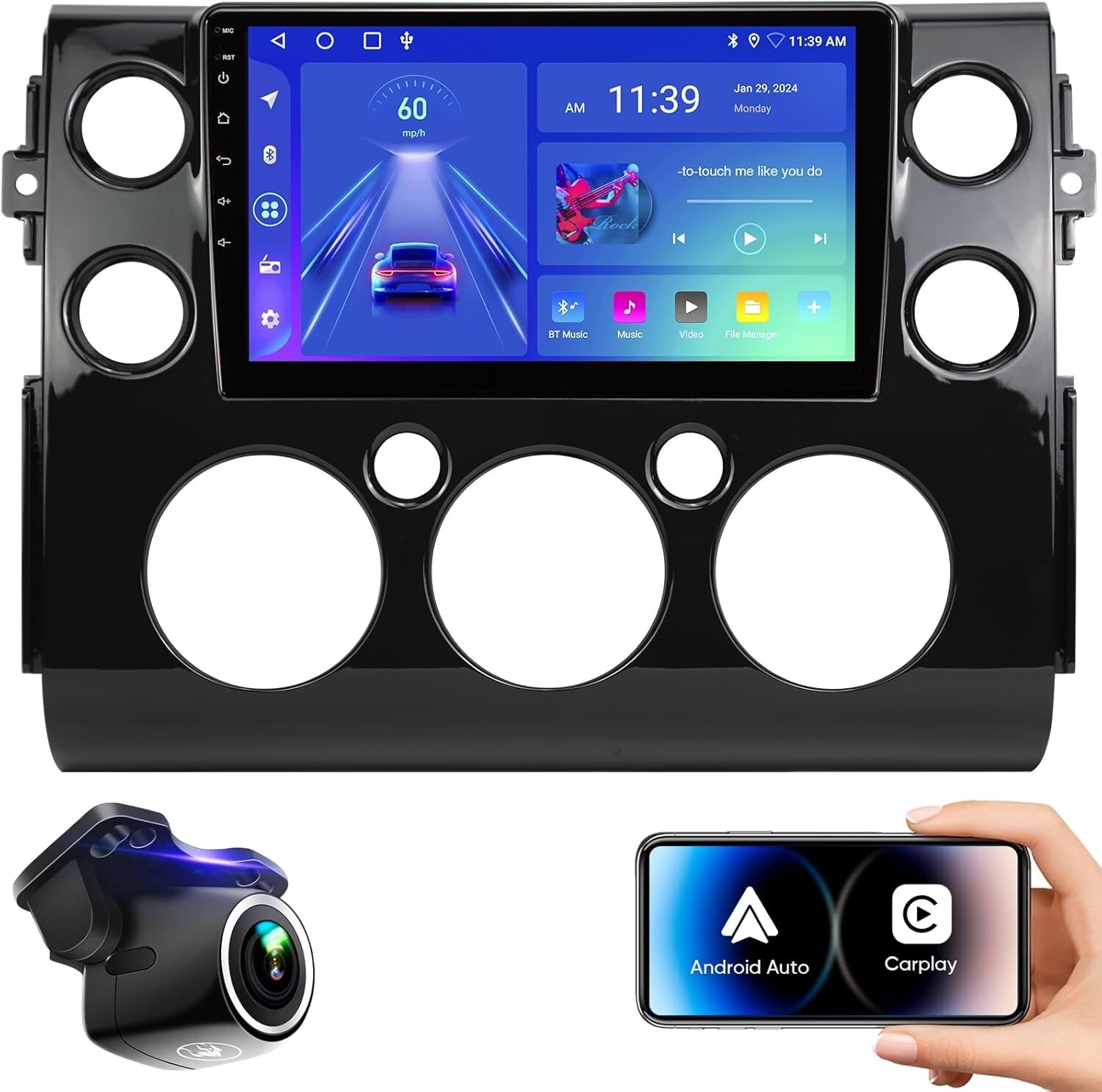 Car Stereo Radio for Toyota FJ Cruiser 2007-2018 Android12.0,2G+64G with 3531