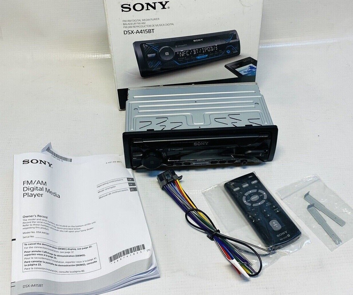 Sony DSX-A415BT Bluetooth Media Android iPhone Pandora AM FM XM USB Aux 55w x4ch