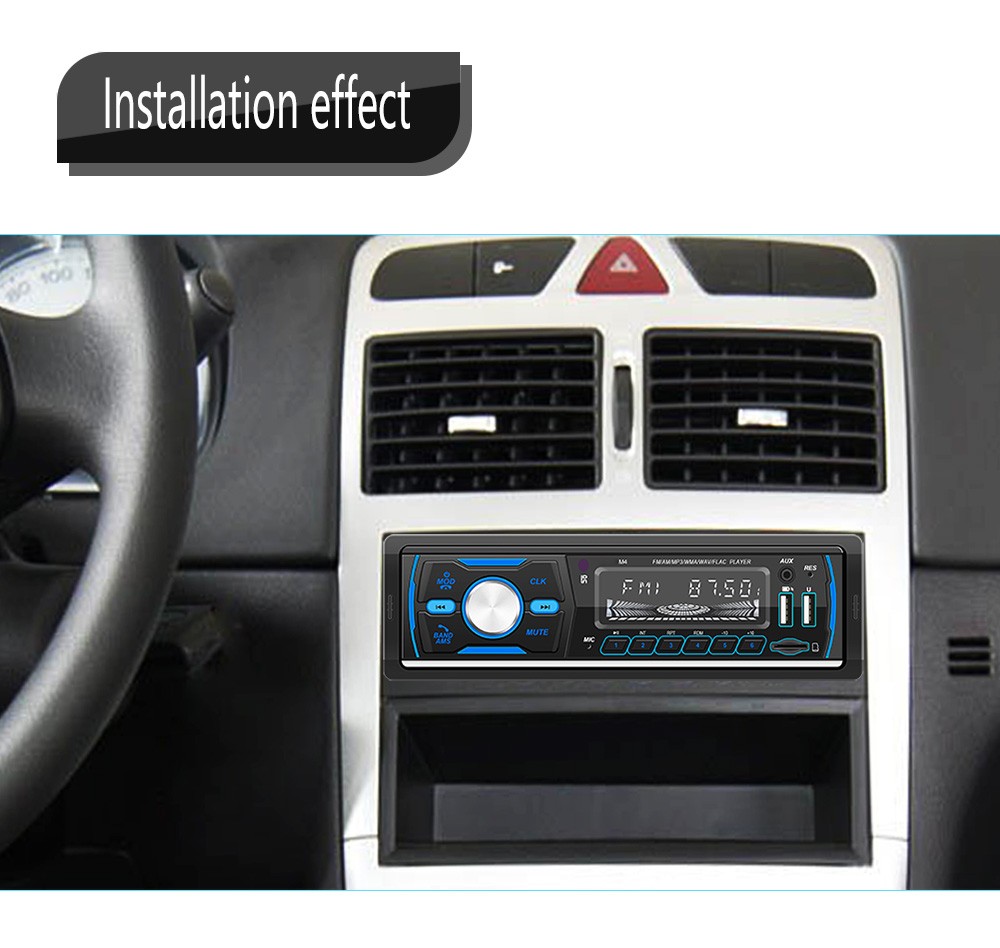 M4 Bluetooth Autoradio 1 Din Car Radio Stereo MP3 Player USB AUX FM AM RDS