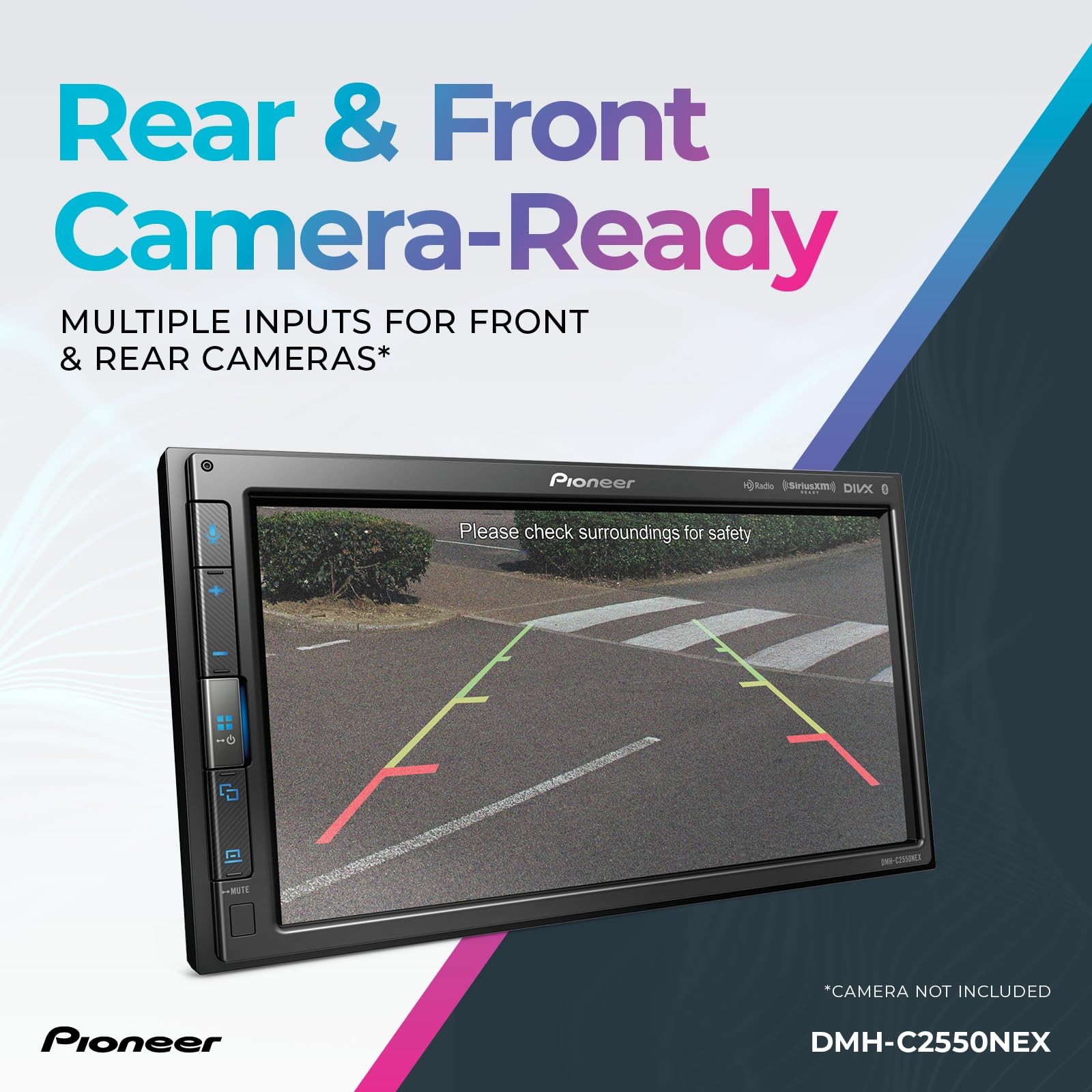 Pioneer DMH-C2550NEX 6.8″ Capacitive Touchscreen, Modular 6.8″, 16:9, Black