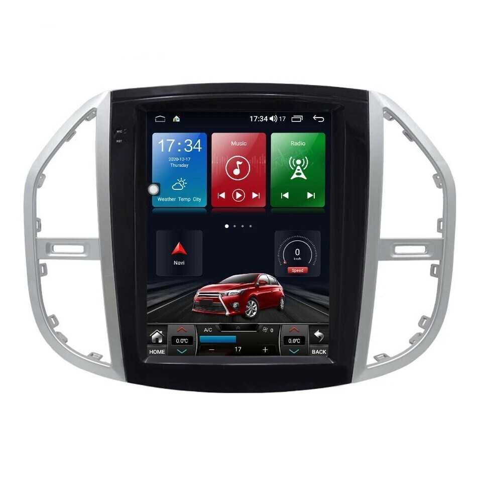 12.1” Car Radio Wireless Tesla Screen CarPlay 2+32GB For 2016-2018 Benz Metris