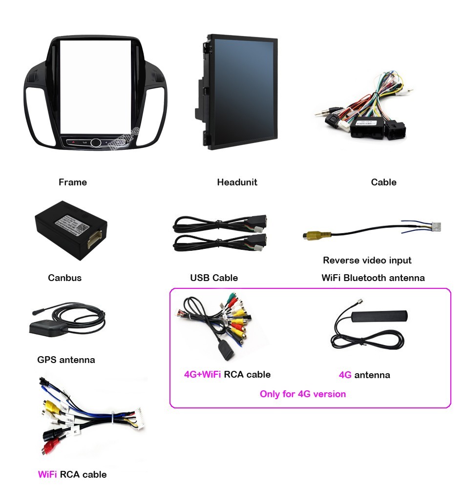 10.4” Car Radio For Ford Kuga C-max Escape 2013-17 Android Navi GPS Carplay CAM