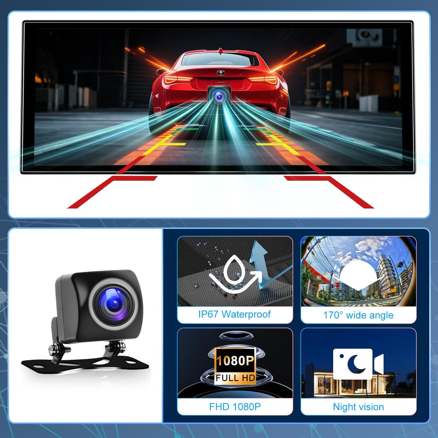 [11″ Fully Laminated 60fps Touchscreen] -Accfly Wireless car Play Screen for App