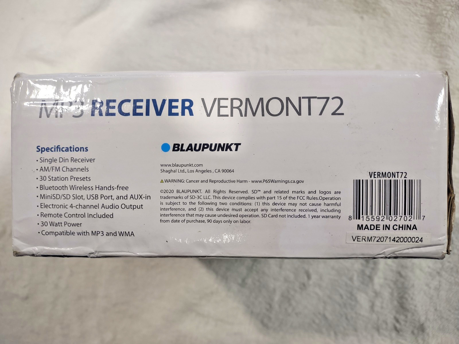 OPEN BOX – Blaupunkt VERMONT72 Mechless Receiver W/ Bluetooth – We Pay Shipping