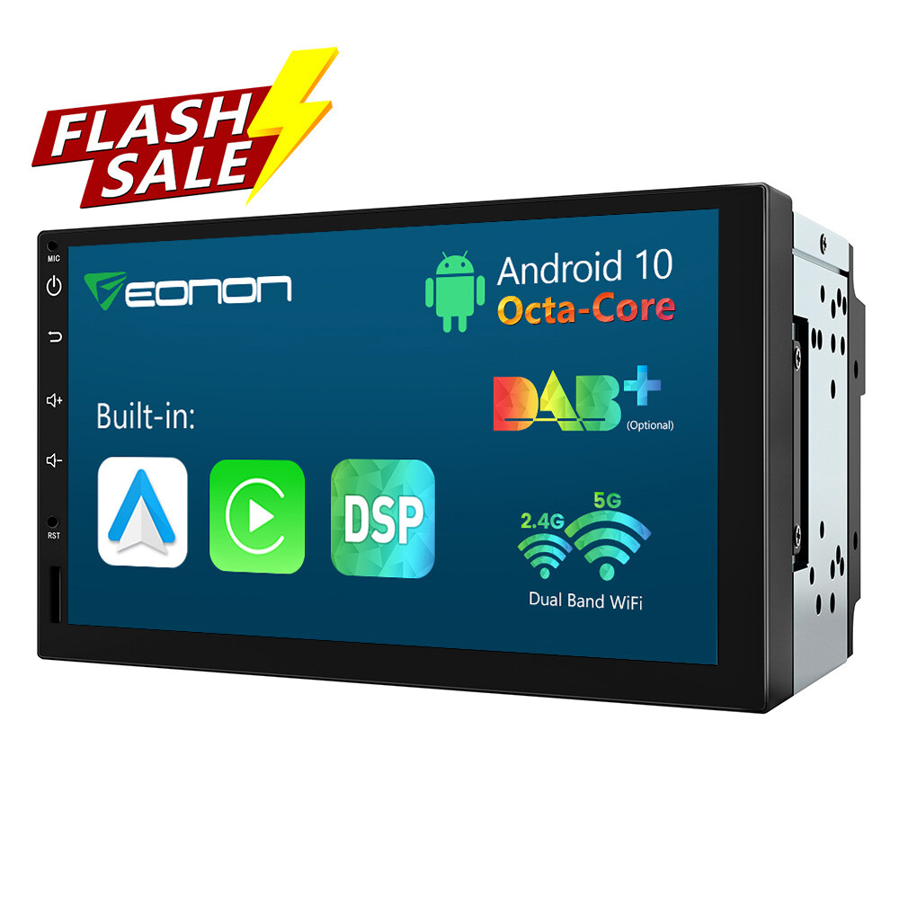 Eonon 7″ 8+2+32 Car Stereo Radio 2DIN Wireless Android Auto & CarPlay,BT DSP GPS
