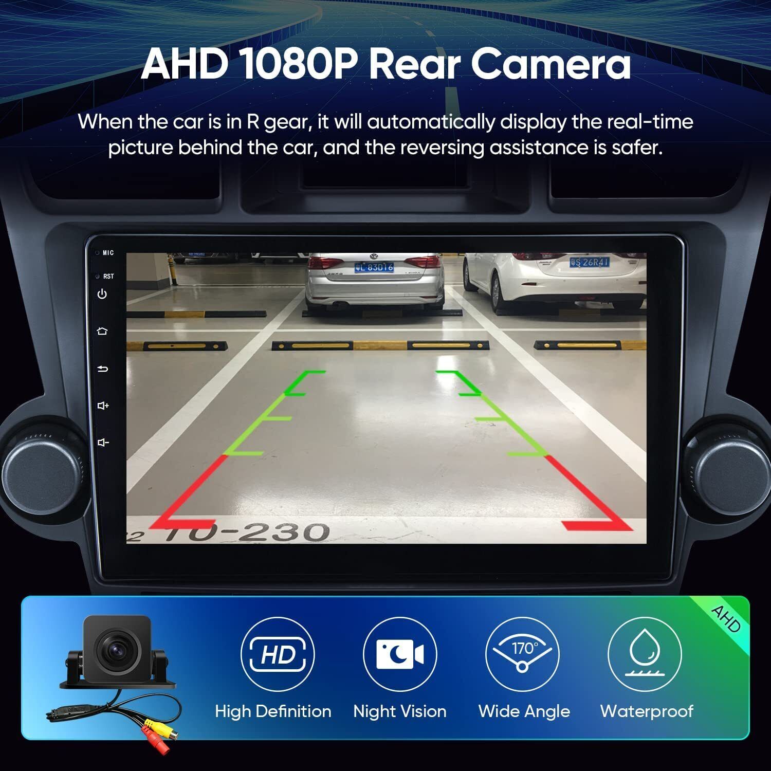 1280*800HD IPS Screen Carplay For Toyota Highlander 2008-2013 Radio Stereo GPS
