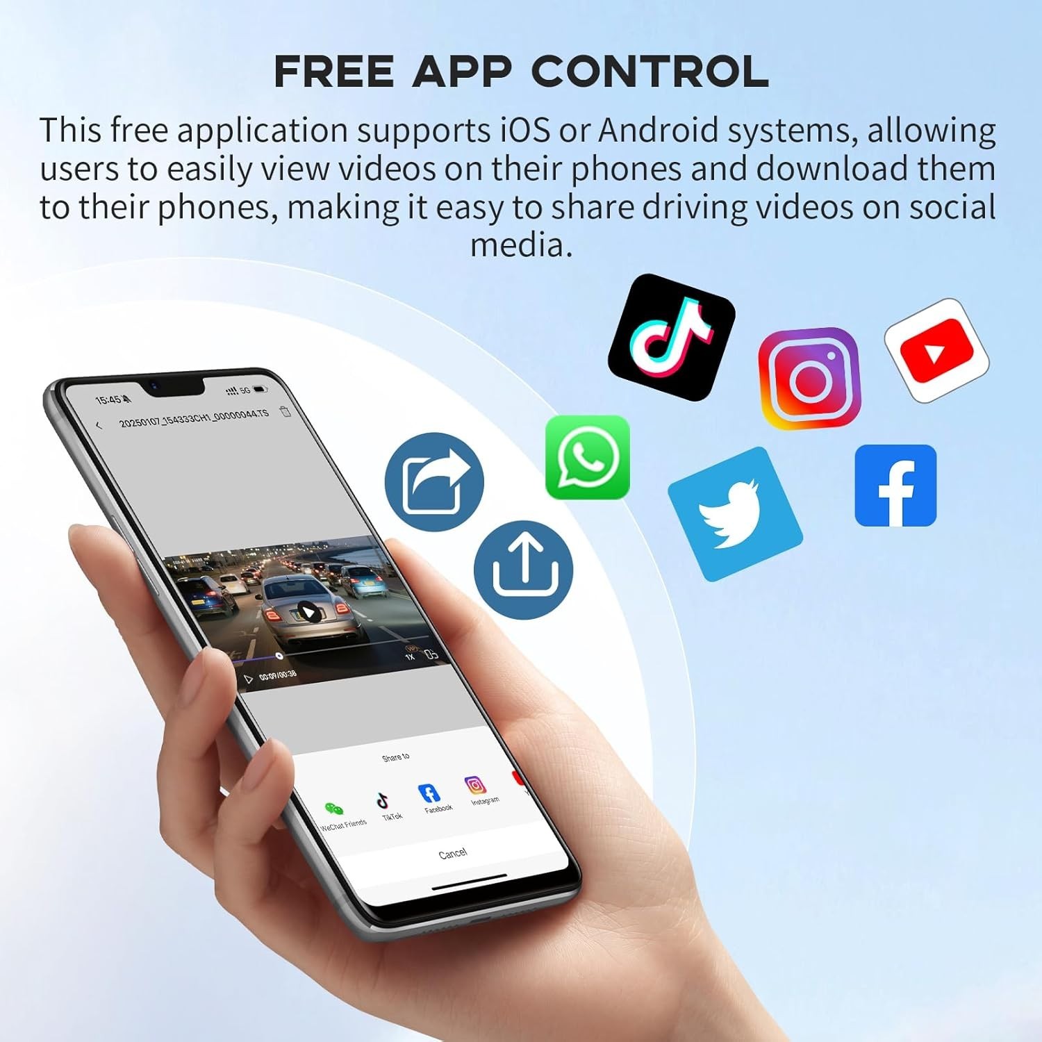 Largest 11.5″ Touchscreen with Dash Cam, App Control for Car