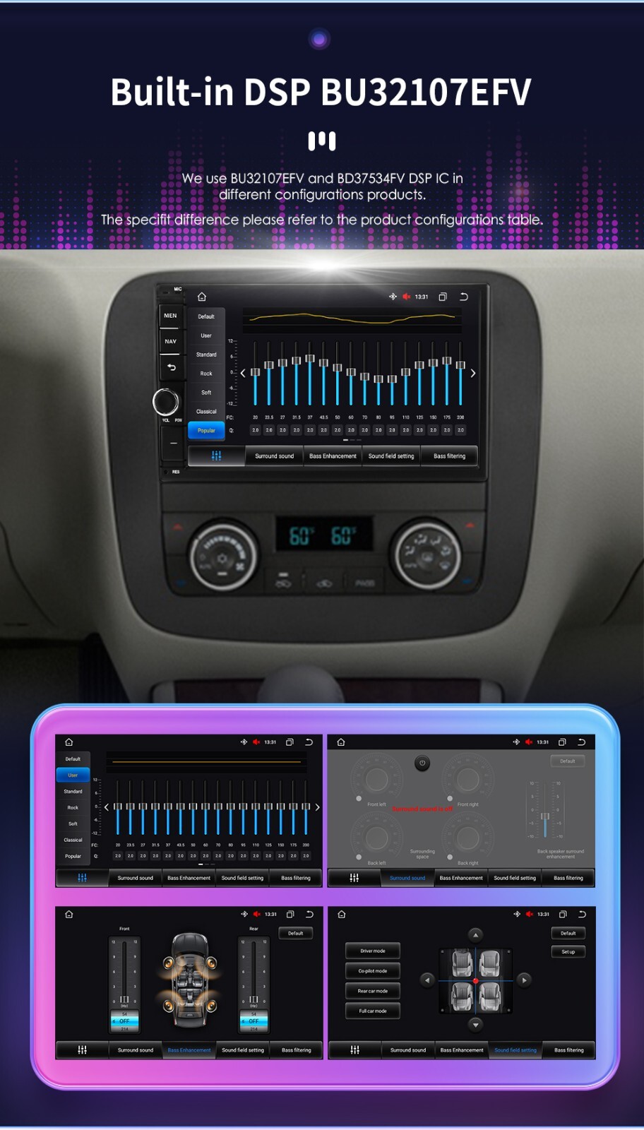 8+128 RAM 2Din 7”Android 12 8Core Car Stereo GPS Radio WiFi CarPlay DSP +AHDCAM