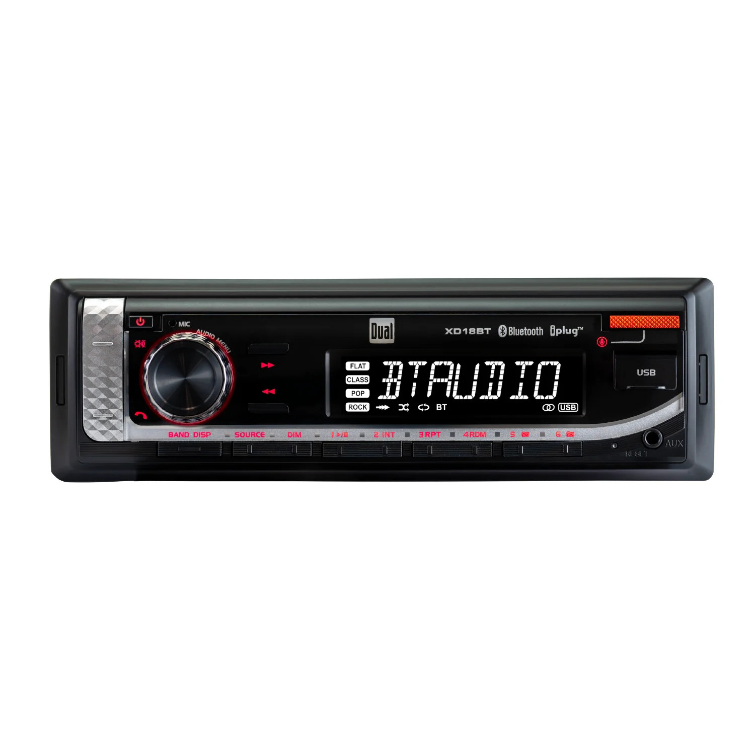 Electronics XD18BT Single DIN Car Stereo Head Unit with Bluetooth, USB, AM