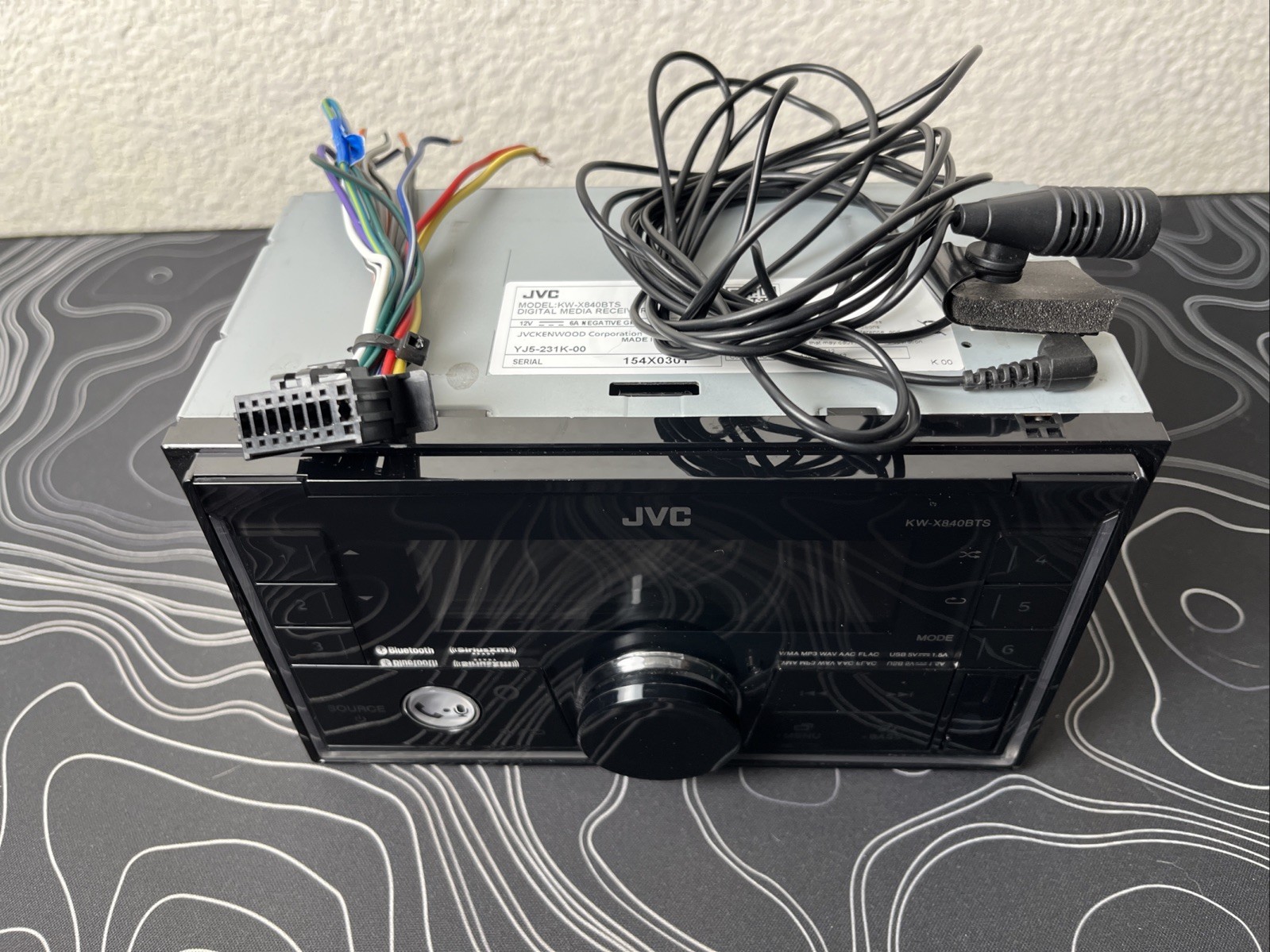 JVC KW-X840BTS DIGITAL MEDIA RECEIVER With Harness & Mic