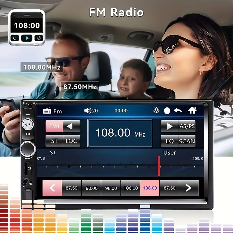 7″ Double 2 Din Car MP5 Player Bluetooth Touch Screen Stereo Radio Audio Mrrior